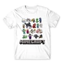 Fehér Minecraft férfi rövid ujjú póló - Minecraft characters