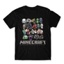 Fekete Minecraft férfi rövid ujjú póló - Minecraft characters