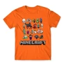 Narancs Minecraft férfi rövid ujjú póló - Minecraft characters