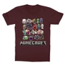 Bordó Minecraft gyerek rövid ujjú póló - Minecraft characters