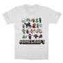 Fehér Minecraft gyerek rövid ujjú póló - Minecraft characters