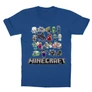 Királykék Minecraft gyerek rövid ujjú póló - Minecraft characters