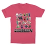 Pink Minecraft gyerek rövid ujjú póló - Minecraft characters
