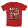 Piros Minecraft gyerek rövid ujjú póló - Minecraft characters