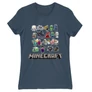 Denim Minecraft női rövid ujjú póló - Minecraft characters