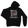 Fekete Minecraft unisex kapucnis pulóver - Minecraft characters