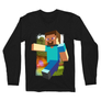 Kép 3/6 - Fekete Minecraft férfi hosszú ujjú póló - Clipart
