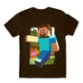 Barna Minecraft férfi rövid ujjú póló - Clipart
