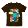 Kép 25/25 - Barna Minecraft férfi rövid ujjú póló - Clipart