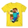 Citromsárga Minecraft férfi rövid ujjú póló - Clipart