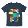 Denim Minecraft férfi rövid ujjú póló - Clipart