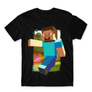 Kép 9/25 - Fekete Minecraft férfi rövid ujjú póló - Clipart