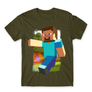 Kép 11/25 - Khaki Minecraft férfi rövid ujjú póló - Clipart