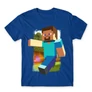 Királykék Minecraft férfi rövid ujjú póló - Clipart