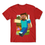 Kép 14/25 - Piros Minecraft férfi rövid ujjú póló - Clipart