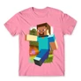 Világos rózsaszín Minecraft férfi rövid ujjú póló - Clipart