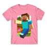 Kép 23/25 - Világos rózsaszín Minecraft férfi rövid ujjú póló - Clipart