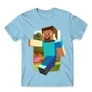 Világoskék Minecraft férfi rövid ujjú póló - Clipart