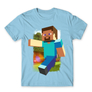 Kép 22/25 - Világoskék Minecraft férfi rövid ujjú póló - Clipart