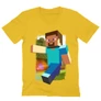 Sárga Minecraft férfi V-nyakú póló - Clipart