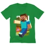 Zöld Minecraft férfi V-nyakú póló - Clipart