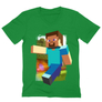 Kép 1/12 - Zöld Minecraft férfi V-nyakú póló - Clipart
