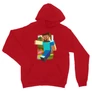 Piros Minecraft unisex kapucnis pulóver - Clipart