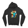 Fekete Minecraft zipzáros pulóver - Clipart