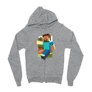 Sportszürke Minecraft zipzáros pulóver - Clipart