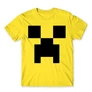 Citromsárga Minecraft férfi rövid ujjú póló - Creeper face