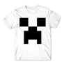 Fehér Minecraft férfi rövid ujjú póló - Creeper face