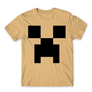 Kép 10/23 - Homok Minecraft férfi rövid ujjú póló - Creeper face