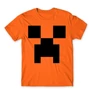Narancs Minecraft férfi rövid ujjú póló - Creeper face