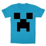 Atollkék Minecraft gyerek rövid ujjú póló - Creeper face