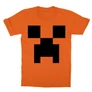 Narancs Minecraft gyerek rövid ujjú póló - Creeper face
