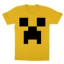 Sárga Minecraft gyerek rövid ujjú póló - Creeper face