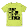 Kép 3/24 - Almazöld Minecraft férfi rövid ujjú póló - Eat, sleep, game, repeat