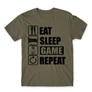 Cink Minecraft férfi rövid ujjú póló - Eat, sleep, game, repeat