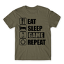 Kép 6/24 - Cink Minecraft férfi rövid ujjú póló - Eat, sleep, game, repeat