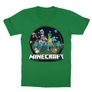Zöld Minecraft gyerek rövid ujjú póló - Kerek Minecraft logó II.