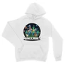 Fehér Minecraft unisex kapucnis pulóver - Kerek Minecraft logó II.