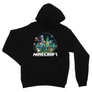 Fekete Minecraft unisex kapucnis pulóver - Kerek Minecraft logó II.