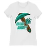 Fehér Minecraft női rövid ujjú póló - Mine away