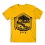 Sárga Minecraft férfi rövid ujjú póló - Overworld