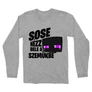 Sportszürke Minecraft férfi hosszú ujjú póló - Sose nézz bele a szemükbe – Enderman