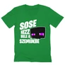 Zöld Minecraft férfi V-nyakú póló - Sose nézz bele a szemükbe – Enderman