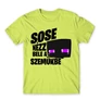 Almazöld Minecraft férfi rövid ujjú póló - Sose nézz bele a szemükbe – Enderman
