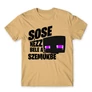 Homok Minecraft férfi rövid ujjú póló - Sose nézz bele a szemükbe – Enderman