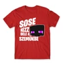 Piros Minecraft férfi rövid ujjú póló - Sose nézz bele a szemükbe – Enderman