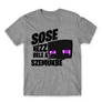 Sportszürke Minecraft férfi rövid ujjú póló - Sose nézz bele a szemükbe – Enderman
